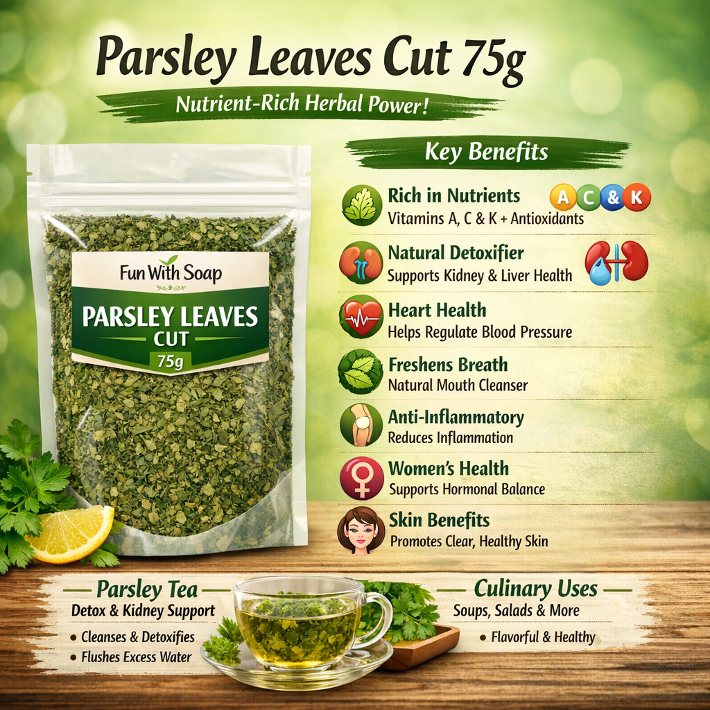 PARSLEY LEAVES CUT 75g POWDERED