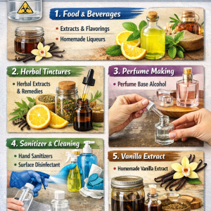 Ethanol Alcohol 96% Food grade 1 litre