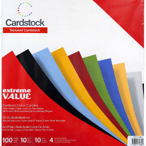 Textured Card Stock Bulk Bundle (100) 12x12