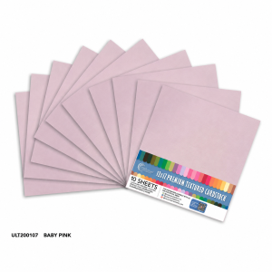 Textured Cardstock 12x12 - Baby Pink (216gsm, 10 Sheets)