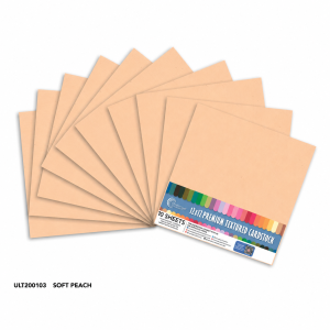Textured Cardstock 12x12 - Shrimp/Soft Peach (216gsm, 10 Sheets)