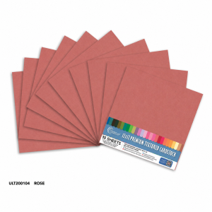 Textured Cardstock 12x12 - Rosebud/Rose (216gsm, 10 Sheets)