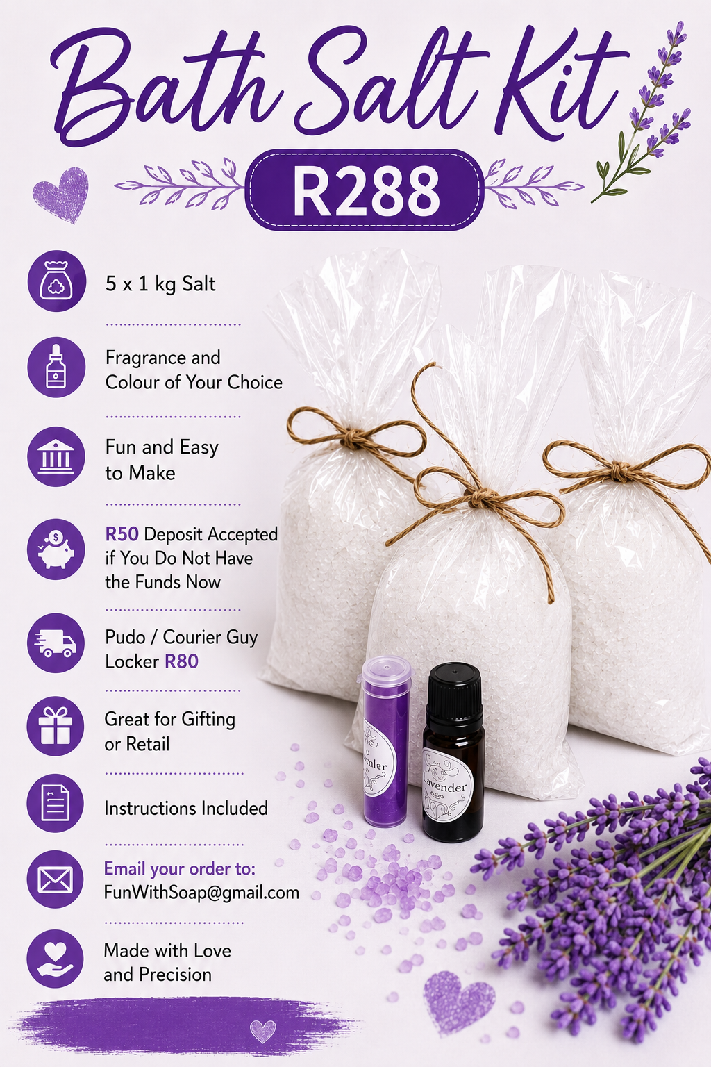Bath Salt Kit makes 5 kg